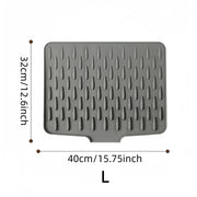 Grooved Silicone Kitchen Draining Mat – 3 Sizes