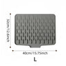 Silicone Drain Mat for Sink, Kitchen Fruit and Vegetable Dish Draining Drying Mat, Household Countertop Heat Insulation Mat