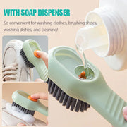 Push-Dispensing Cleaning Brush for Shoes & Clothing