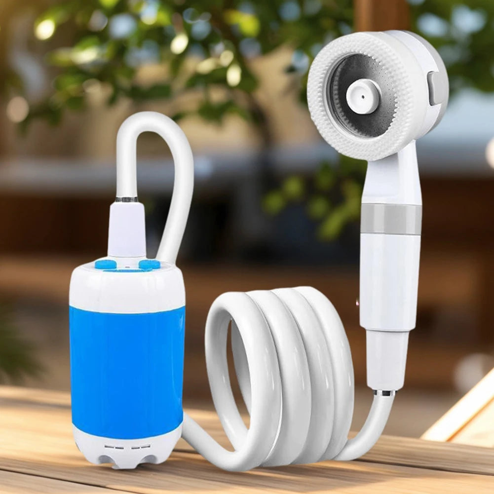 Portable Camping Shower Pump with Digital Display 4000mAh Upgraded Rechargeable Electric Shower Pump for Camping Beach Dormitory