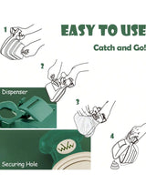 Pooper Scooper, Portable and Handheld Size for Walking Large and Small Dogs Outside Yard or Travel Outdoors, Pup Poop Scoop with