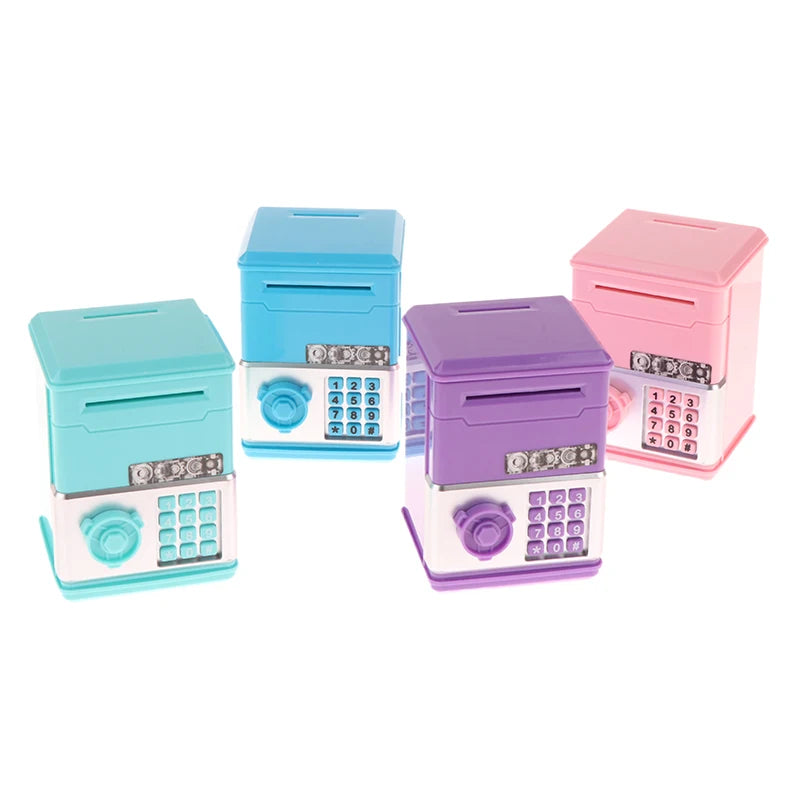 Kids Money Bank, Plastic Password Piggy Bank Mini ATM Cash Coin Money Box For Kids Birthday Toy For Children，ATM Banks Box