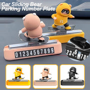 Magnetic Skateboard Bear Dashboard Ornament – 4 Styles