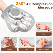Rechargeable Heated Air-Compression Hand Massager – Grey