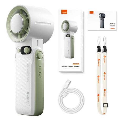 Portable Handheld fan Strong Wind 199 Gear Wind speed LED Digital Display Adjustable Turbo Portable Outdoor Handheld 8000mAh