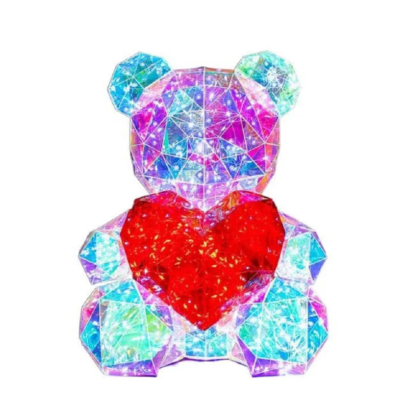 30 cm Light-Up Rose Bear – 2 Designs