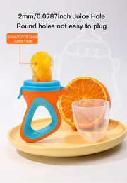 Infant Baby Food Fruit & Vegetable Pacifier, Baby Feeder with Medium Mesh Bag Food Grade Liquid Silicone Yummy Nourishment Feeding
