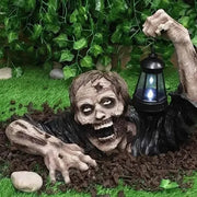 Crawling Zombie with LED Lantern Halloween Decoration