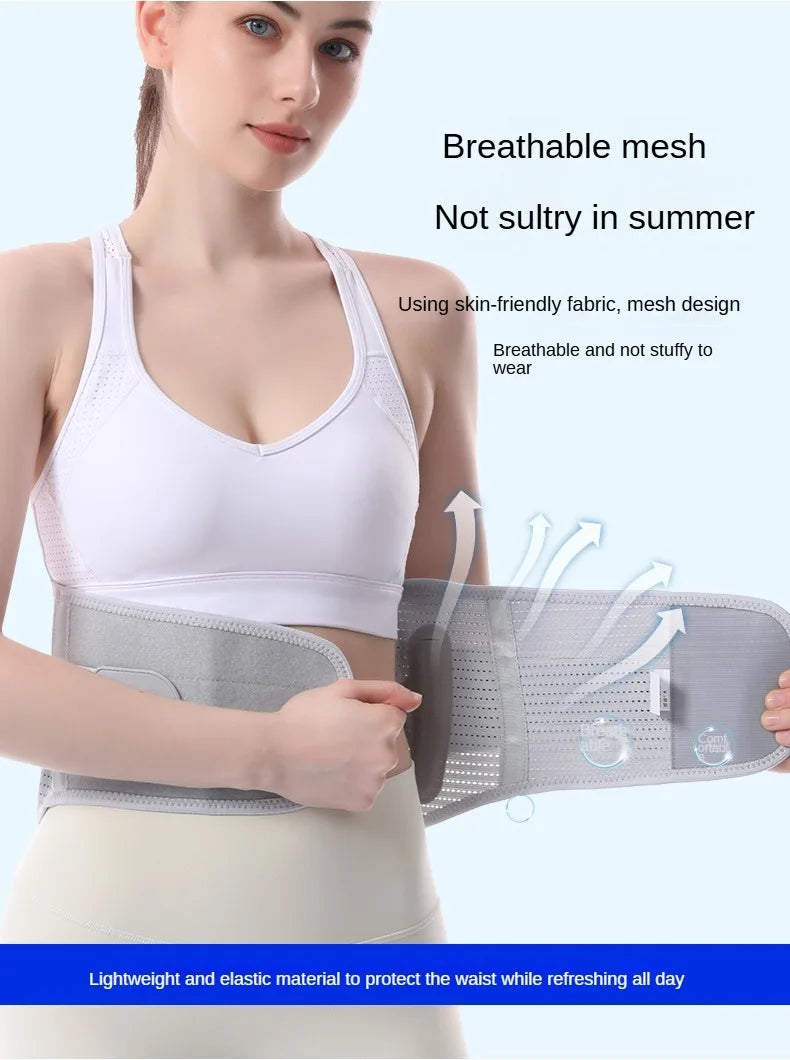 Adjustable Lower-Back Support Belt with 3 Pads