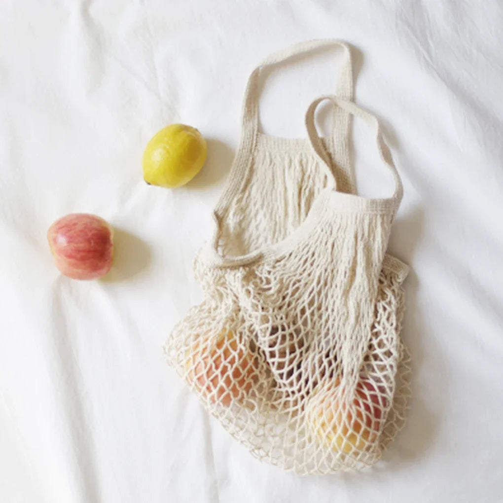 Reusable Cotton Mesh Shopping & Produce Bags – 1 or 2 Pack