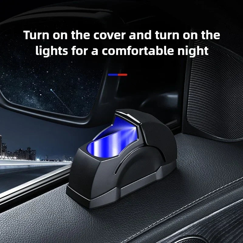 Lidded Metal-Lined Car Ashtray – Standard or Lighted