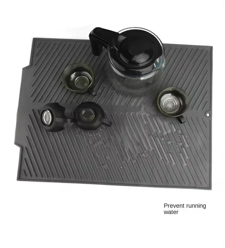 Grey Ridged Silicone Dish-Drying Mat – 3 Sizes
