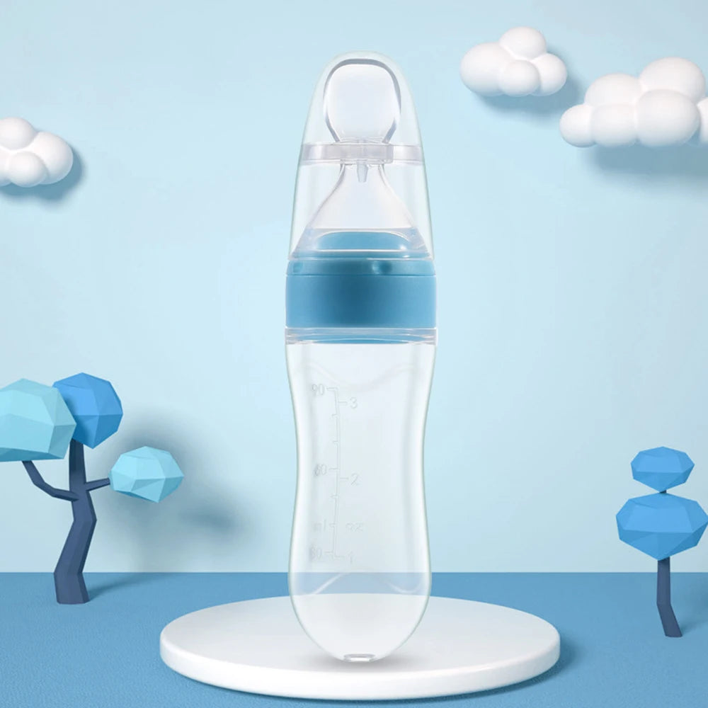 90 mL Silicone Baby Food Feeder & Squeeze Spoon