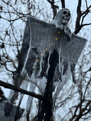 Hanging LED Skeleton Ghost Halloween Decoration