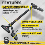 Pull Up Bar for Home Gym: Dual Direction Support System Enables Full Upper Body Workout Adjustable Height Fitness Training Equip