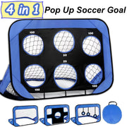 4-Mode Pop-Up Kids Soccer Training Goal
