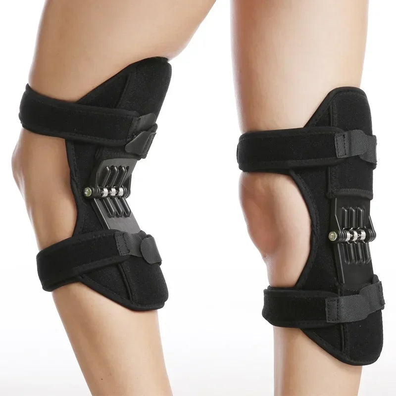 Knee Protection Booster Support Knee Cushion Adjustable Sports Powerful Rebound Spring Force Relieves Pain From Strains 1-2PCS
