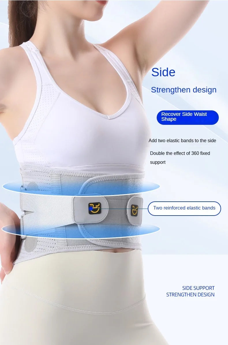 Adjustable Lower-Back Support Belt with 3 Pads