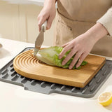 Silicone Drain Mat for Sink, Kitchen Fruit and Vegetable Dish Draining Drying Mat, Household Countertop Heat Insulation Mat