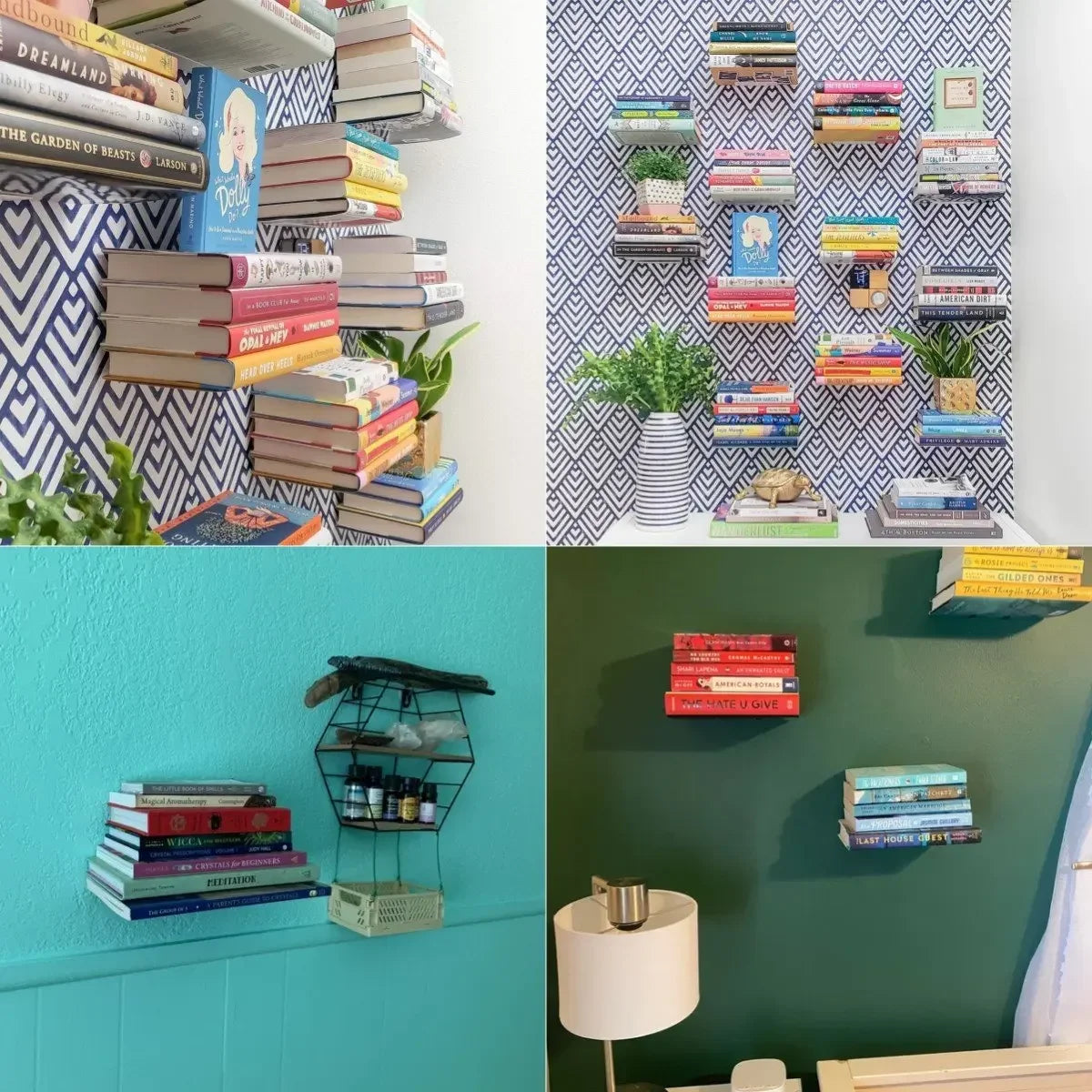Invisible-Style Wall-Mounted Floating Bookshelf