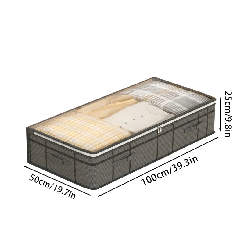 Foldable Under-Bed Quilt & Clothes Storage Bag – 2 Sizes