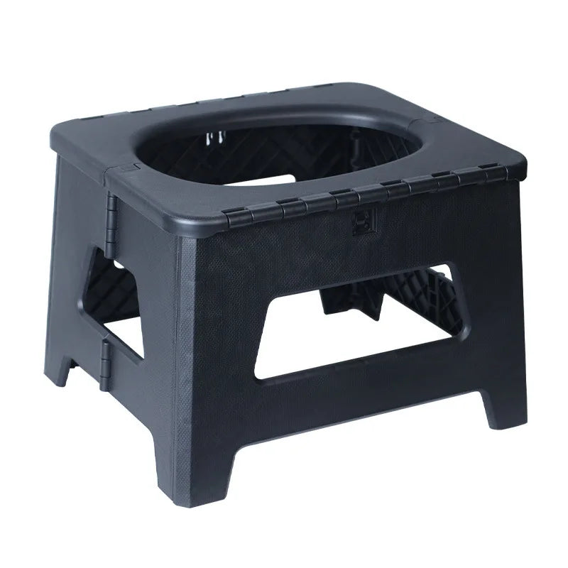 Folding Portable Camping Toilet – 2 Sizes, Grey or Black