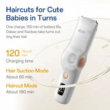 Hair-absorbing Hair Clipper Low Noise Baby Hair IPX7 Waterproof Household Children Clipper Electric Clipper Baby Care