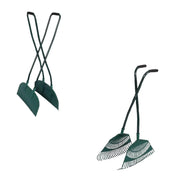 Long-Handled Leaf Grabber Rake – Carbon Steel Garden Leaf & Debris Collector (92cm)