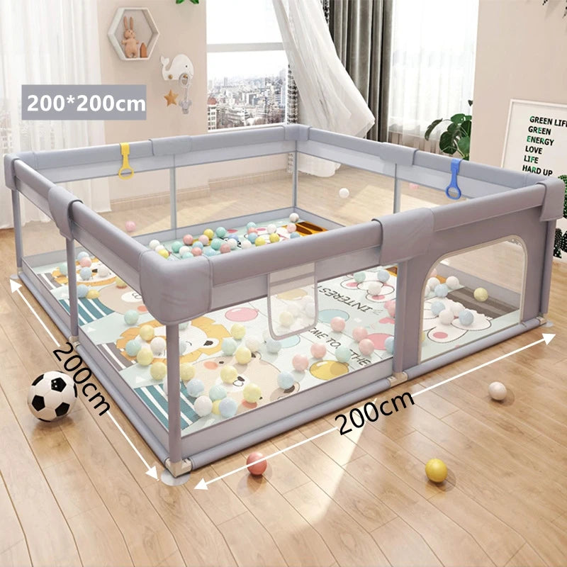 Baby Playpen for Children Play Area Baby Playground Safety Barriers Basketball Baby Activity Gym Child Fence Ball Box Game
