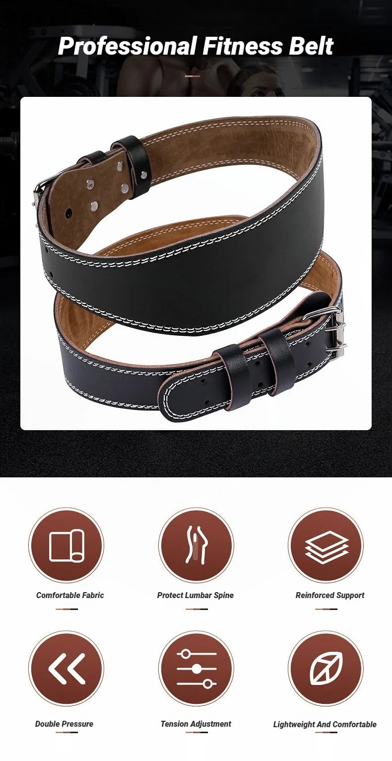Cowhide Weight-Lifting Belt