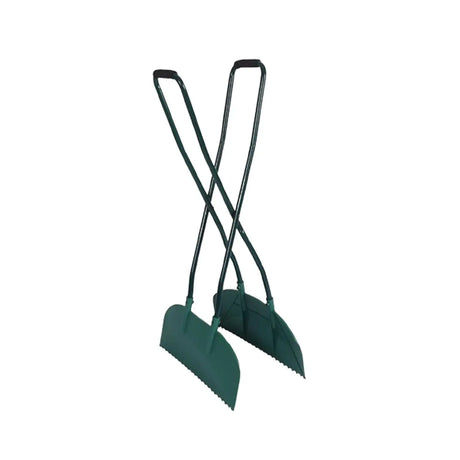 Long-Handled Leaf Grabber Rake – Carbon Steel Garden Leaf & Debris Collector (92cm)