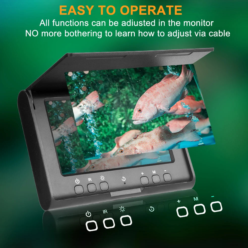 Fish Finder 4.3 Inch Color Monitor Underwater Visible Camera Infrared Night Vision Suitable For Ice Fishing And lake/boat/Sea