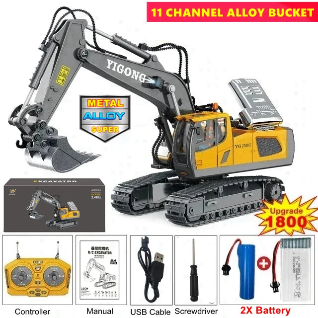 4WD Remote-Control Excavator Toy – 9 Options