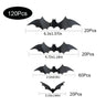 Halloween Bats Decorations,3D Pvc Bat on The Wall,Black Bats Wall Stickers,Halloween Scary Props