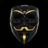 Guy Fawkes Mask Black/White Revolutionary Style Halloween Cosplay Face Cover Party Accessories