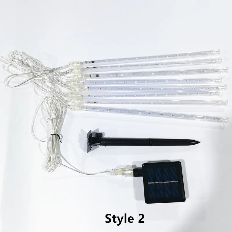 Solar Meteor Shower Lights – 8 Tubes, 30 or 50 cm