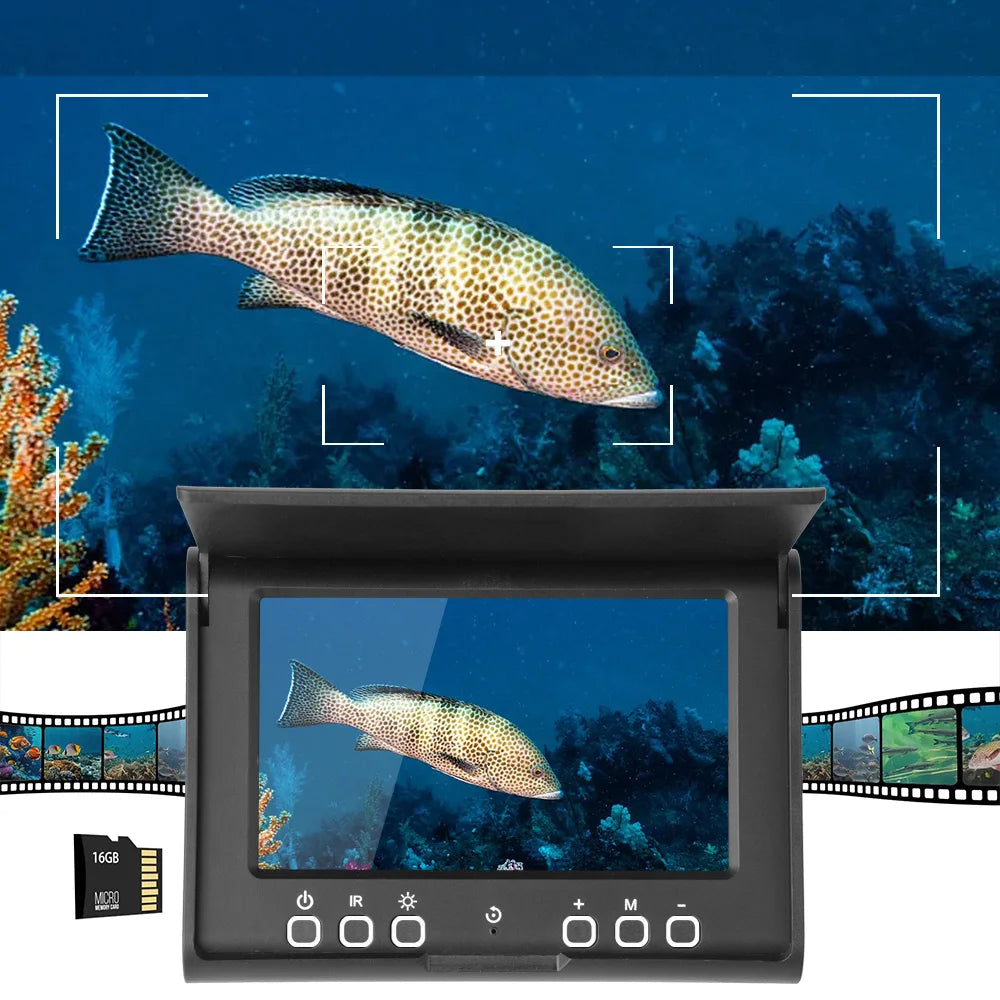 Fish Finder 4.3 Inch Color Monitor Underwater Visible Camera Infrared Night Vision Suitable For Ice Fishing And lake/boat/Sea