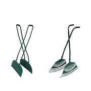 Long-Handled Leaf Grabber Rake – Carbon Steel Garden Leaf & Debris Collector (92cm)