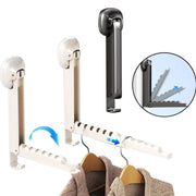 Fold-Away Wall Clothes Hanger Rack – Black or White