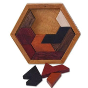 Wooden Hexagon Tangram Puzzle