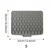 Grooved Silicone Kitchen Draining Mat – 3 Sizes