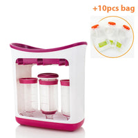 Baby Complementary Food Squeeze Station with 10pcs Squeeze Bags Baby Food Dispenser Machine Baby Food Mills