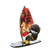 Magnetic Sailboat Swing Bear Car Dashboard Ornament – Sliding Cartoon Decoration