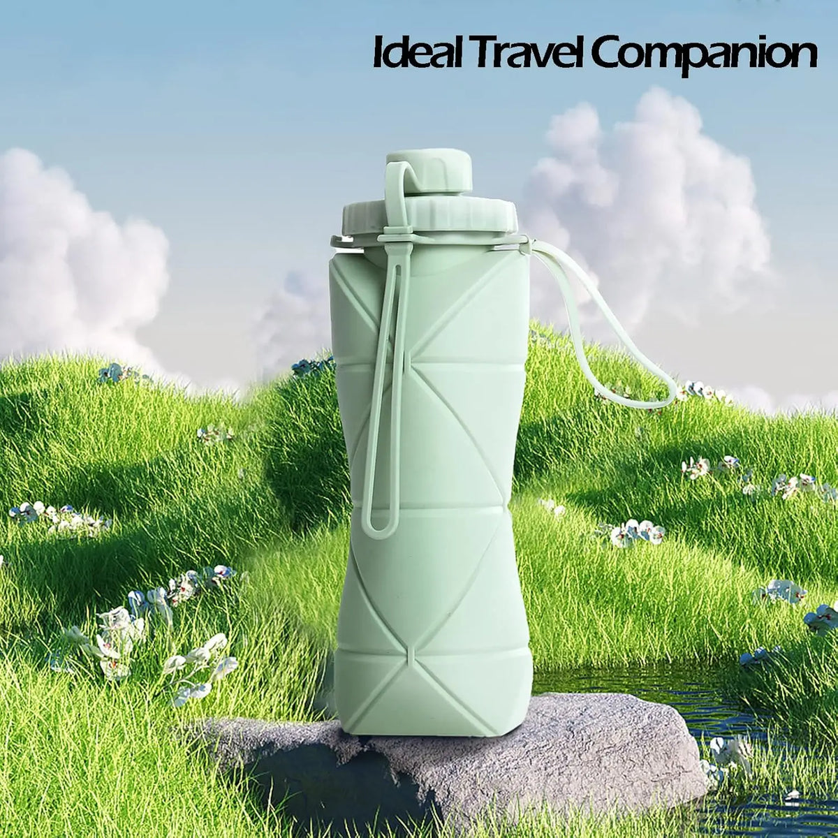 600ml Collapsible Travel Water Bottle – 4 Colours