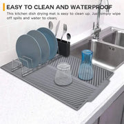 Grey Ridged Silicone Dish-Drying Mat – 3 Sizes