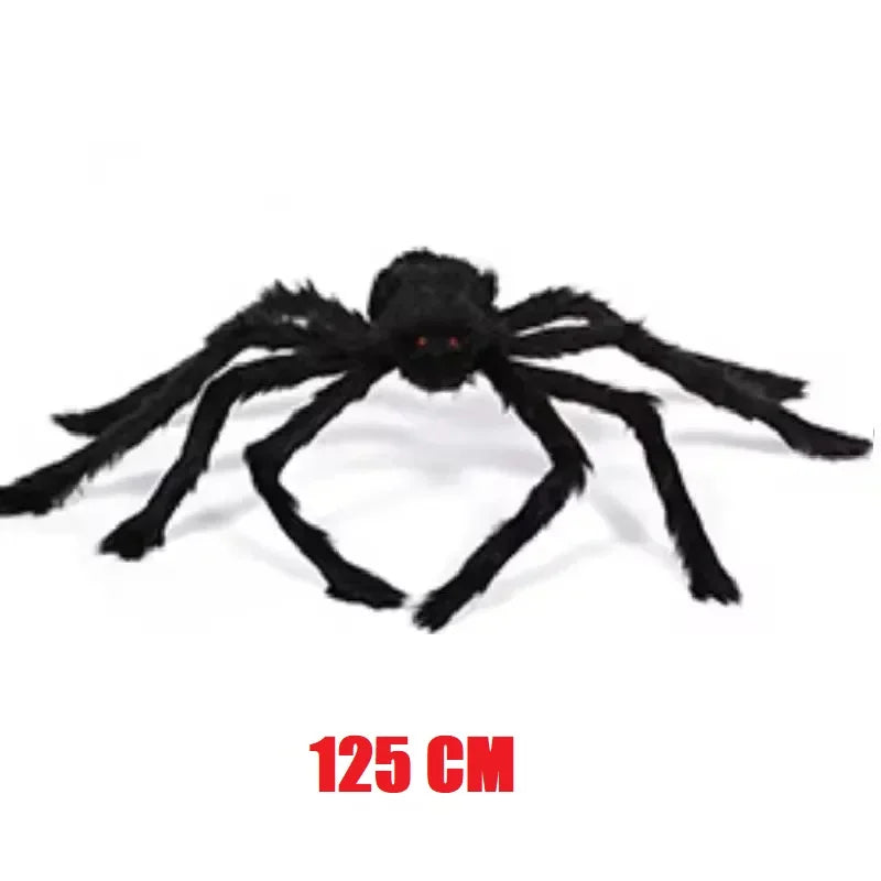 Poseable Giant Black Halloween Spider – 30cm to 200cm