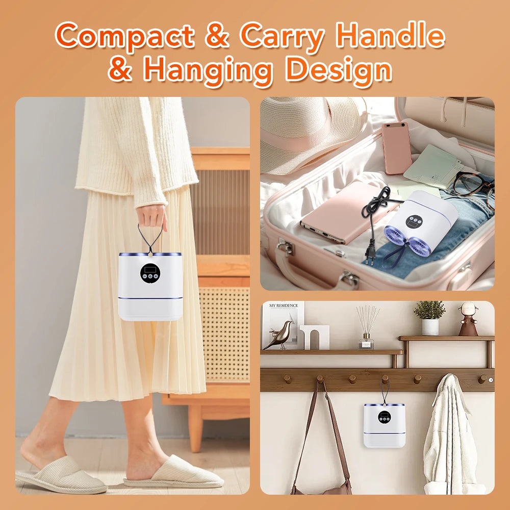 Portable PTC Shoe Dryer with 30–240 Minute Timer