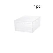 Stackable Clear Drawer Shoe Boxes – 2 Sizes, 1 or 6 Pack
