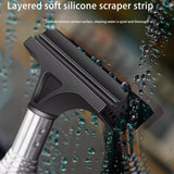 Car Rearview Mirror Wiper Telescopic Handle Durable Stainless Auto Glass Cleaning Tools Cleaning Brush