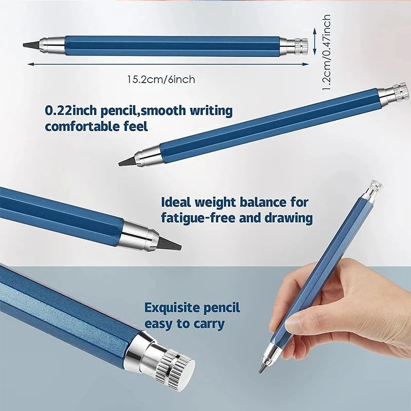 5.6mm Metal Clutch Drawing Pencil Set – 4 Colours